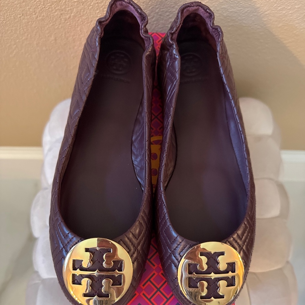 Tory Burch Quilted Minnie with Metal Logo